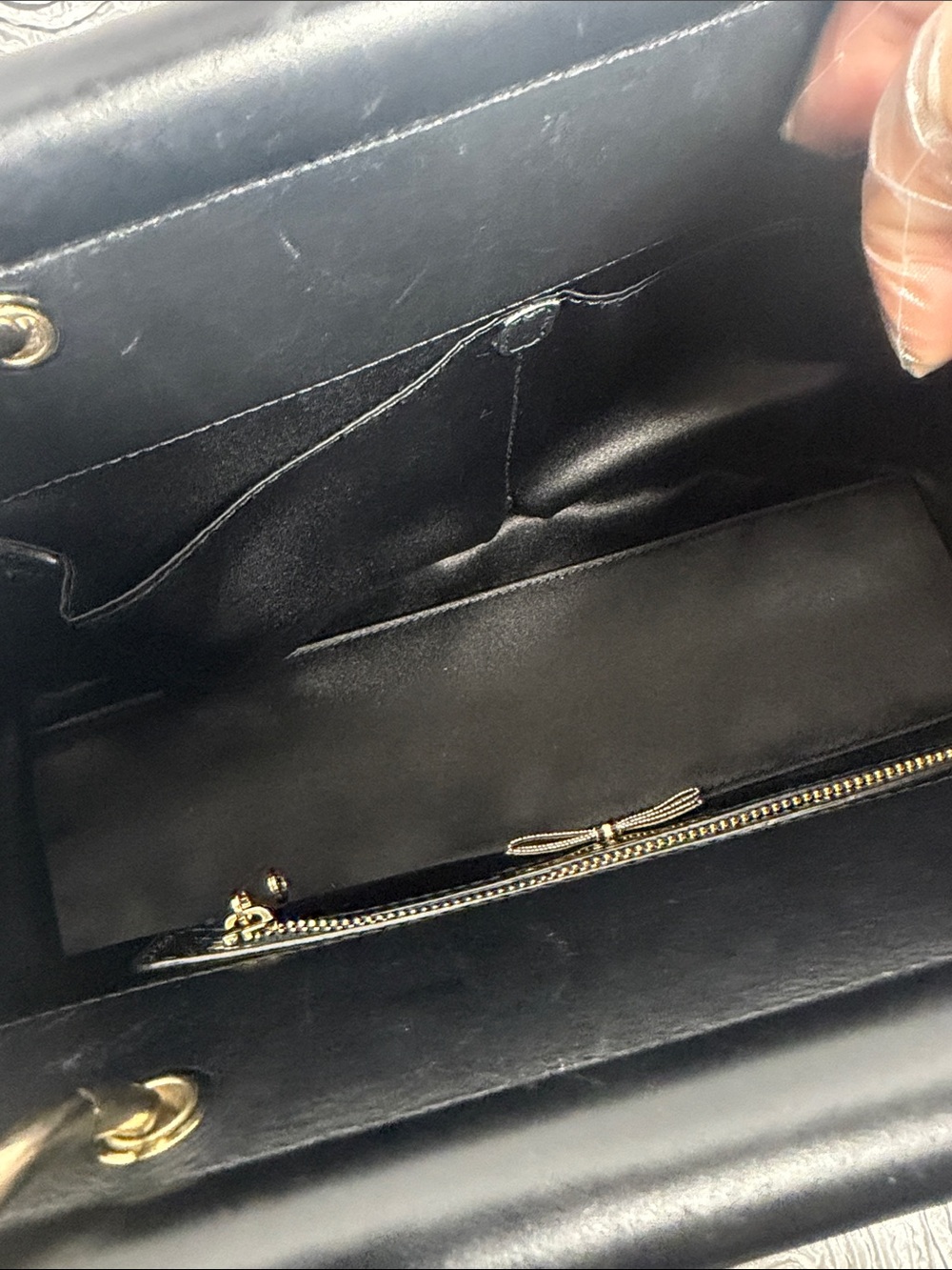 henri bendel Black Leather Shoulder Satchel with Gold Hardware - Picture 9 of 16